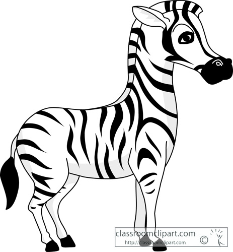 zebra outline clip art - photo #29