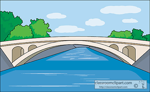 clipart bridge over river - photo #28