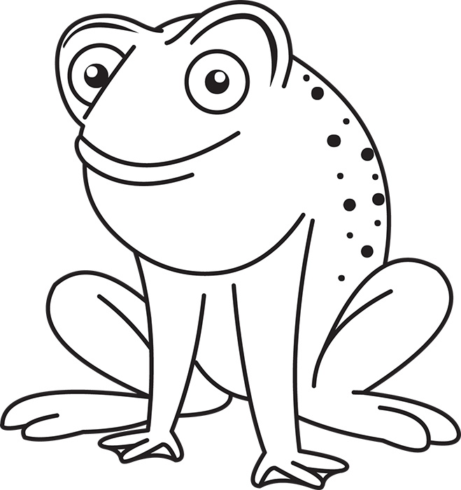 free black and white clipart frog - photo #16