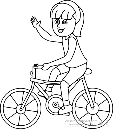 clip art girl riding bike - photo #38