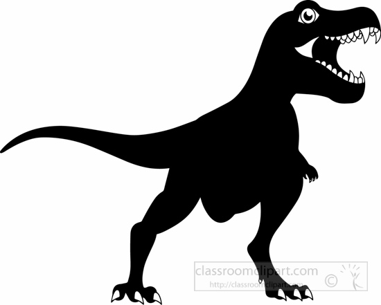 dinosaur clip art free black and white - photo #9