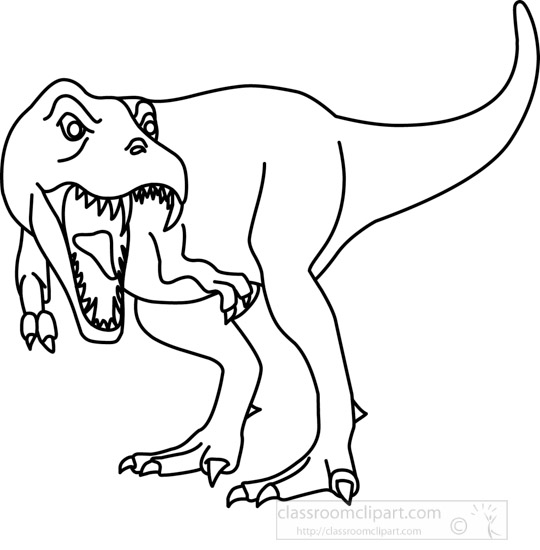 free black and white clipart of dinosaurs - photo #36