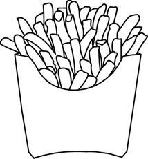 Free Black and White Food Outline Clipart - Clip Art ...