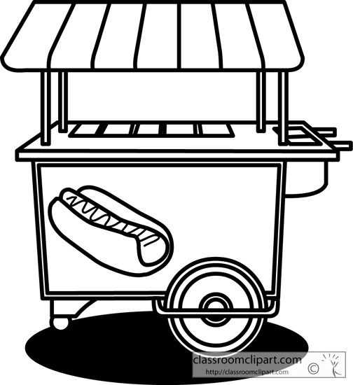 free black and white hot dog clipart - photo #22