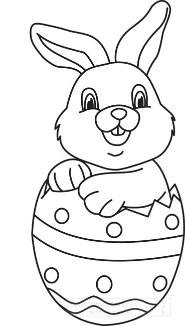 free black and white easter bunny clipart - photo #18