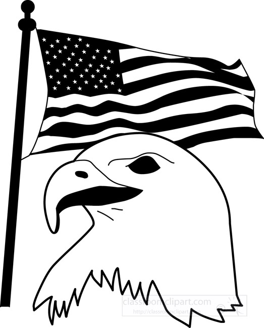 free clip art eagle and flag - photo #40