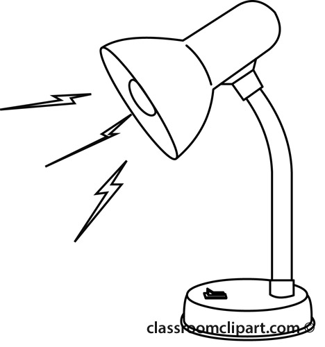 clipart black and white lamp - photo #7