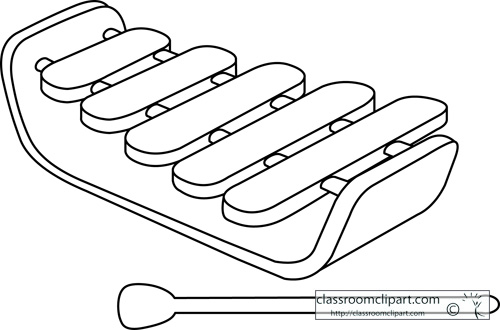 xylophone clipart black and white - photo #15