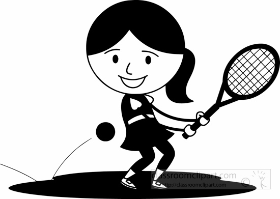 free sports clipart black and white - photo #24