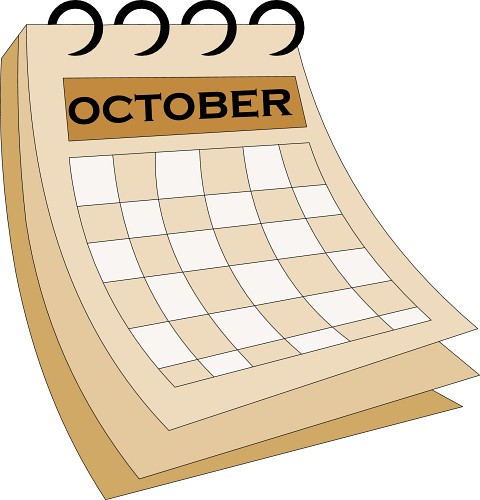 Calendar : 07 october1 : Classroom Clipart