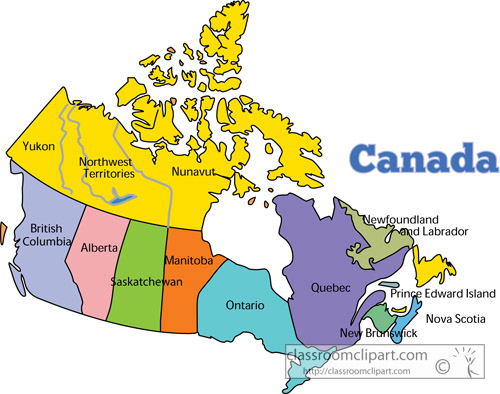 clipart map of us and canada - photo #11