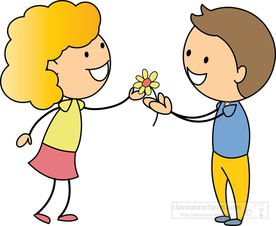 clipart giving flowers - photo #1