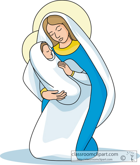 mary and baby jesus clipart - photo #32