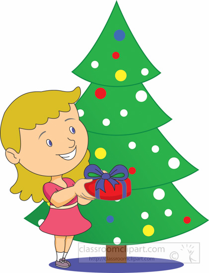 free clipart christmas tree with presents - photo #49