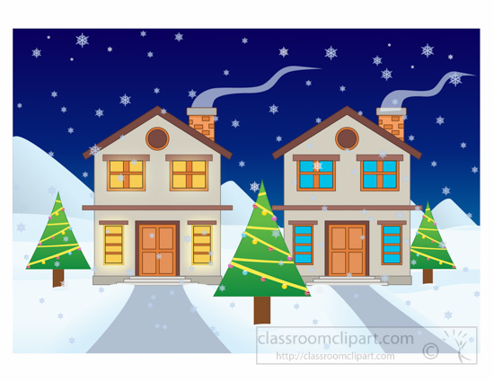 clipart house with snow - photo #17