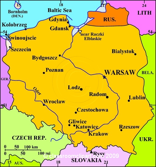 clipart map of poland - photo #16