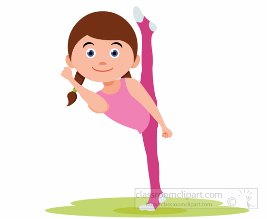 clipart of girl exercising - photo #3