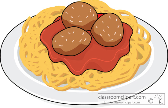 spaghetti and meatballs clipart - photo #12