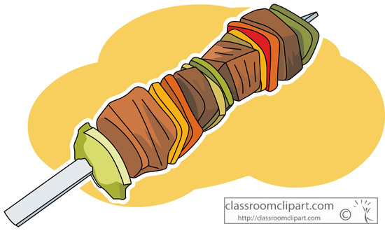 Meat Clipart : shish_kabob_meat : Classroom Clipart