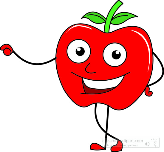 clipart apple with face - photo #11