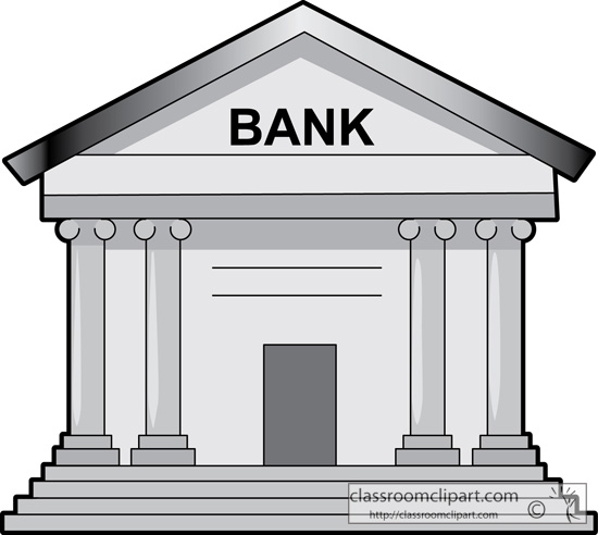bank clipart black and white - photo #3