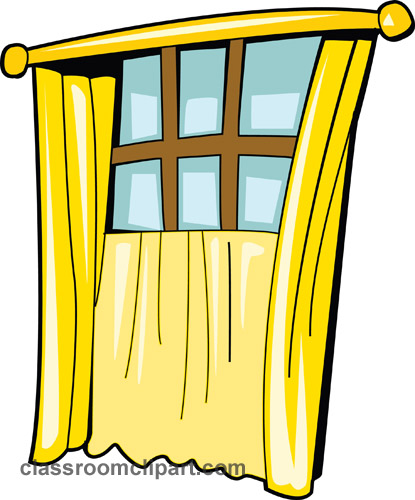 free clipart window curtains - photo #34