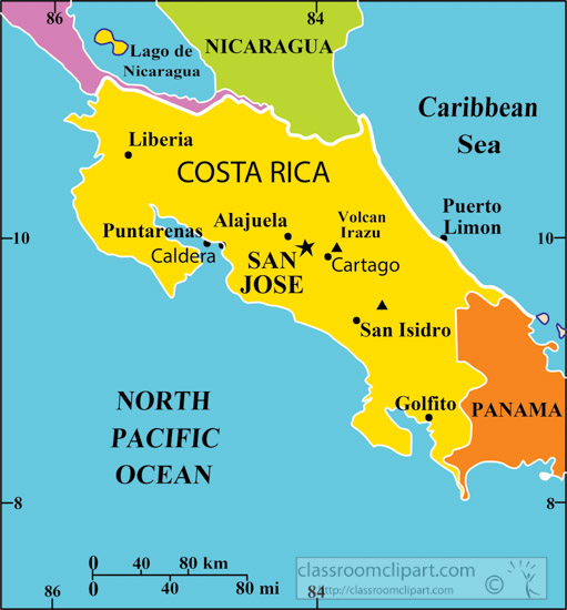clipart map of costa rica - photo #12