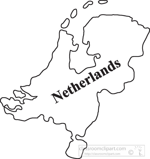 Country Maps Clipart- netherlands-outline-map-clipart-clipart