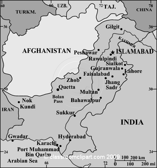clipart of pakistan map - photo #32