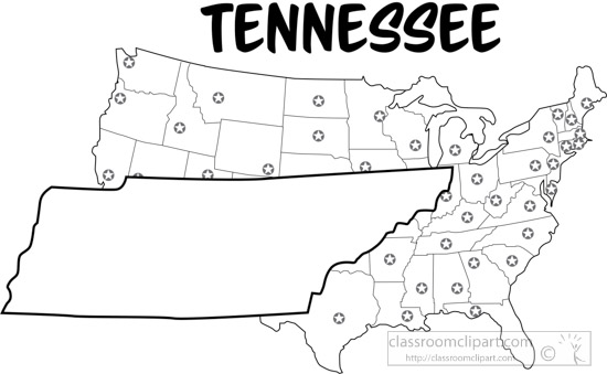 clipart map of tennessee - photo #25