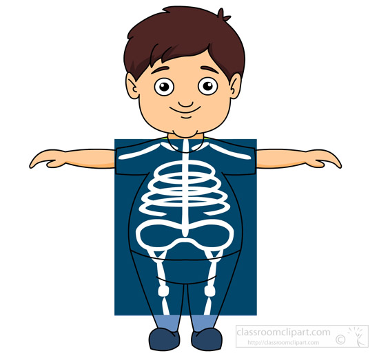 Medical : taking-an-x-ray-showing-bones : Classroom Clipart