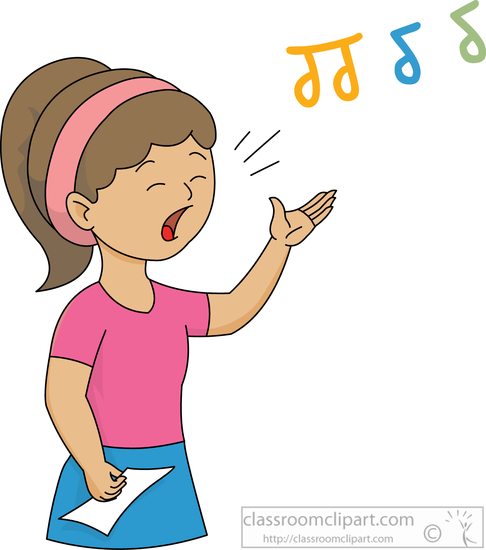 free clipart of girl singing - photo #15
