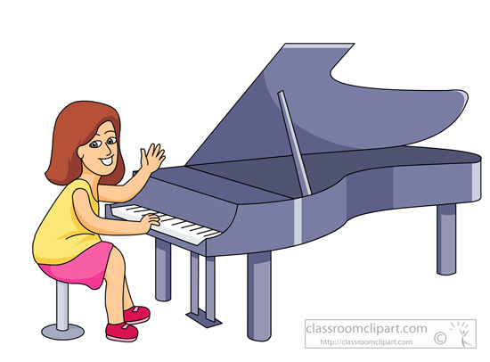 girl playing piano clipart - photo #6