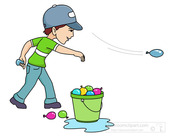 free clipart water balloon fight - photo #19