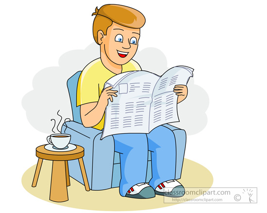 free clipart reading newspaper - photo #49