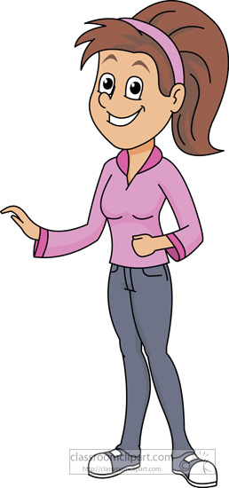 clipart girl standing - photo #24