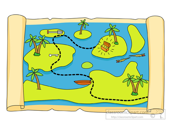 Pirates : treasure-map-clipart : Classroom Clipart