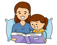 Image result for mum reading story cartoon