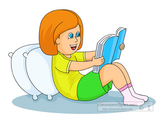 a girl reading clipart - photo #36