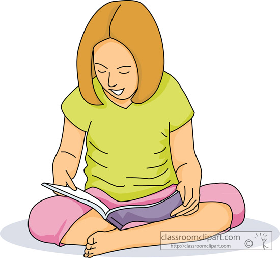 free clipart girl reading - photo #50