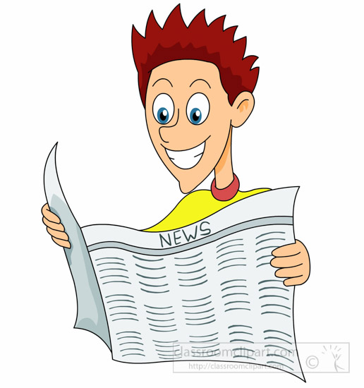 free clipart reading newspaper - photo #14