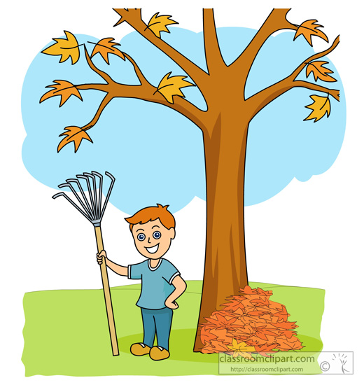 raking leaves clipart - photo #38