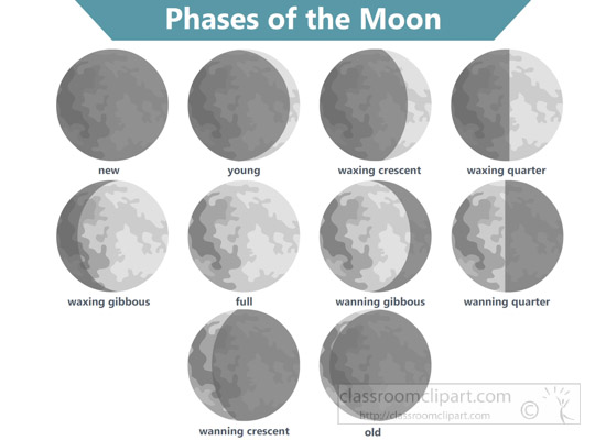 clipart of moon phases - photo #26
