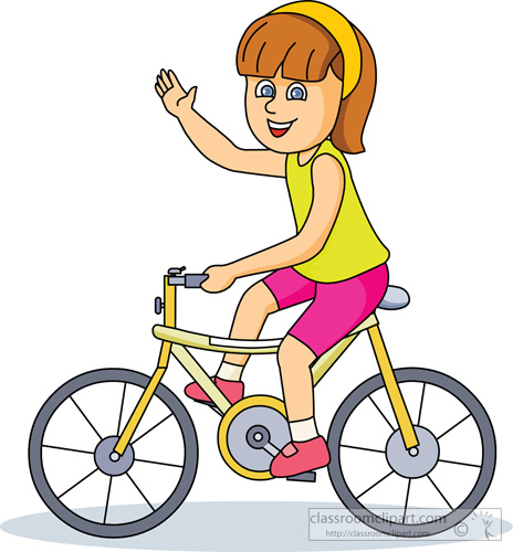 clip art girl riding bike - photo #2