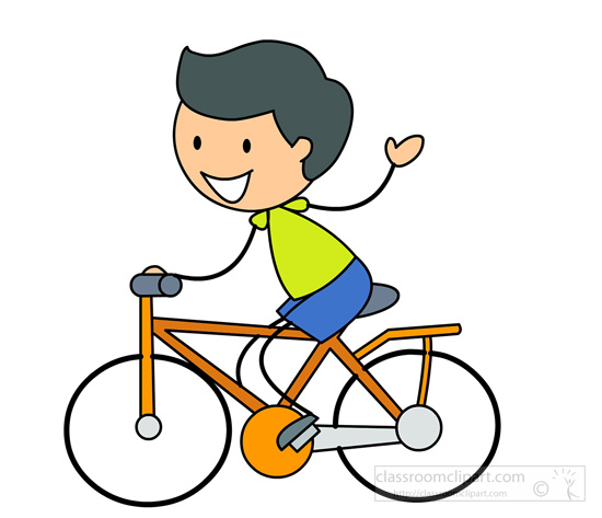 boy riding a bike clipart - photo #11