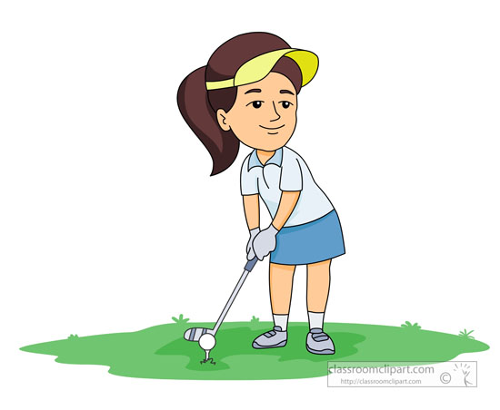 clipart girl golfer - photo #36