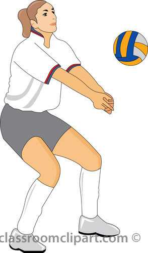 clipart girl volleyball player - photo #42