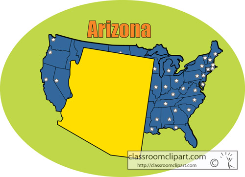 clipart map of arizona - photo #17