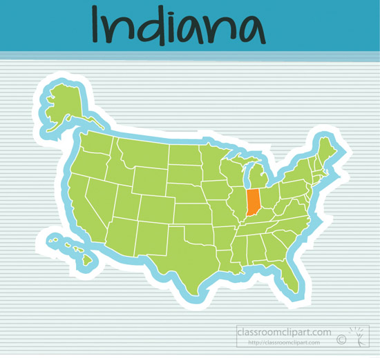 clipart map of indiana - photo #37