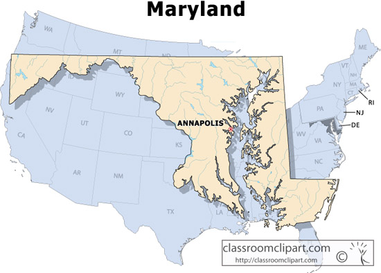 clipart map of maryland - photo #47